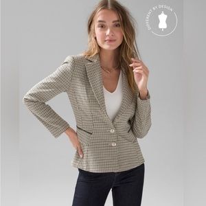 Whbm Signature Houndstooth Fitted Blazer